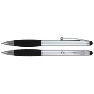 Kuličkové pero Izzie - stříbrná - černá