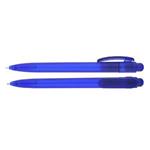 Marco transparent plastic ballpoint pen - dark blue