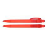 Marco transparent plastic ballpoint pen - red