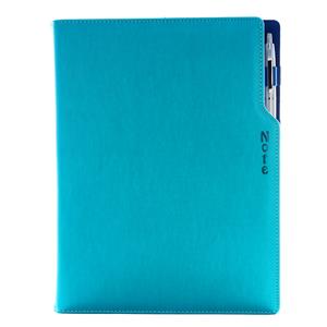 Note GEP A4 Lined - turquoise/blue velvet