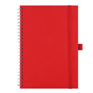 Note SIMPLY A5 Lined - red/silver twin wire