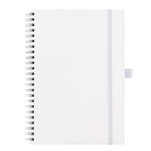 Note SIMPLY A5 Lined - white/silver twin wire