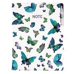 Notes DESIGN A4 Lined - Blue Butterfly
