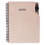 Notes GEP WOOD A5 wooden birch - lined twin wire