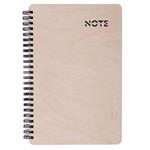 Notes NATUR WOOD A5 width wooden birch - lined twin wire