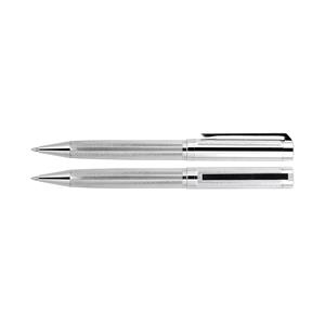 RATAIN set ball pen and roller in box - shiny silver