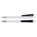 Trisha plastic ballpoint pen - white/black
