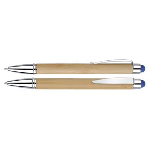 Blustery ballpoint pen - light wood/blue