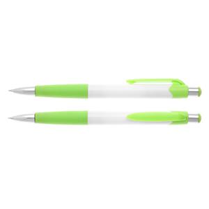 Colombo White plastic ballpoint pen - white/light green