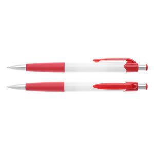 Colombo White plastic ballpoint pen - white/red