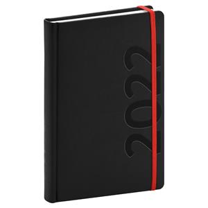 Daily Diary 2022 A5 Avilla - black/red