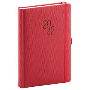 Daily Diary 2022 A5 Diamante - red