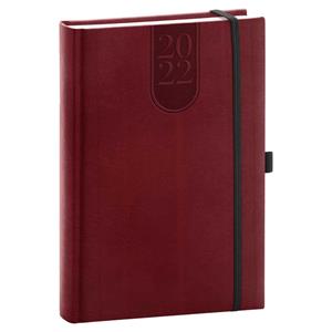 Daily Diary 2022 A5 Oxford - burgundy