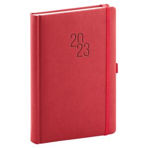 Daily Diary 2023 A5 Diamante - red