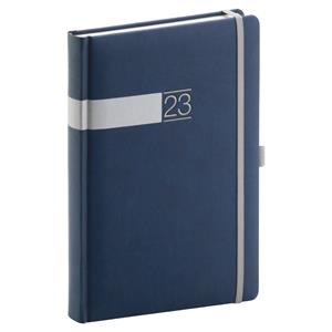 Daily Diary 2023 A5 Twill - blue/silver