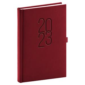 Daily Diary 2023 A5 Vivella Classic - bordeaux