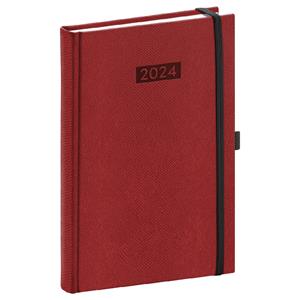 Daily Diary 2024 A5 Diario - claret