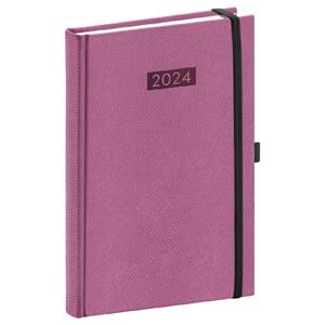 Daily Diary 2024 A5 Diario - pink