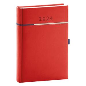 Daily Diary 2024 A5 Tomy - red/blue
