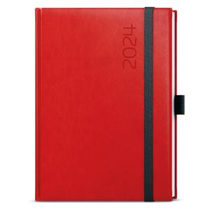 Daily Diary 2024 David Reno A5 - Red