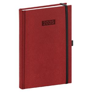 Daily diary 2025 A5 Diario - burgundy