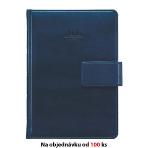 Daily diary 2026 Slovak A5 Atlas with loop - blue