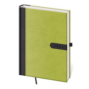 Daily diary A5 2023 Bora - green/black