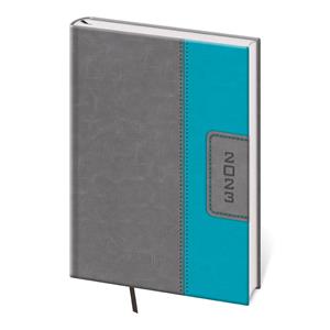 Daily diary A5 2023 Classic - grey/turquoise