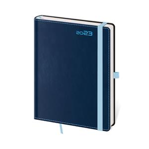 Daily diary A5 2023 Double Blue