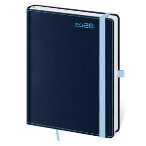 Daily Diary A5 2026 Double Blue