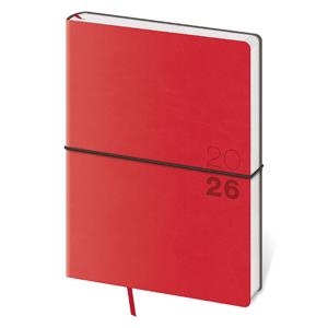 Daily diary A5 2026 Flexio - red