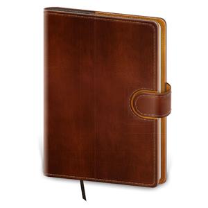 Daily diary A5 2026 Flip - brown/brown