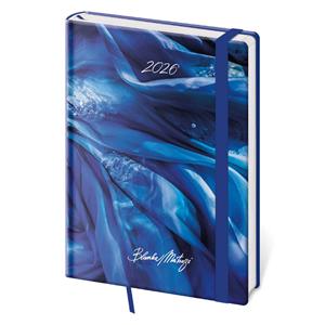 Daily diary A5 2026 Vario - Matragi Blue with elastic band