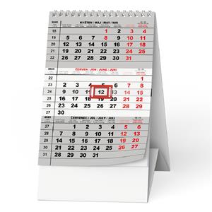 Desk Calendar 2025 Mini three-month