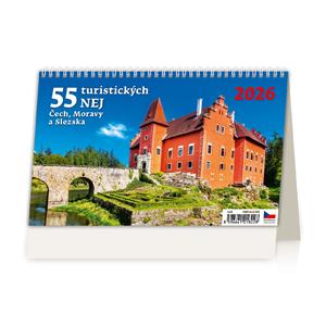Desk Calendar 2026 - 55 Tourist Attractions in Bohemia, Moravia and Silesia