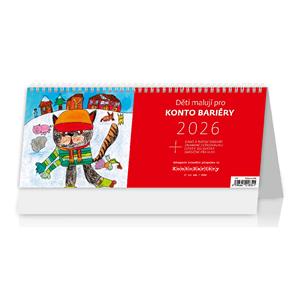 Desk calendar 2026 - Children painting for Konto Bariéry
