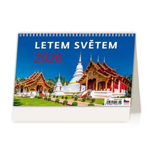 Desk Calendar 2026 - Flying Around the World