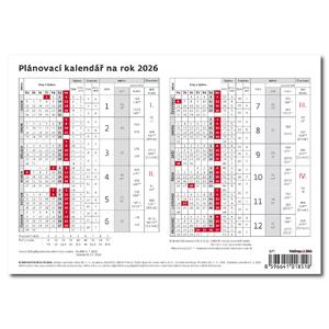 Desk calendar 2026 - Planning card
