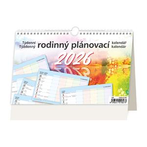 Desk calendar 2026 - Weekly family planning calendar with hook