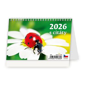 Desk calendar 2026 - Weekly "S" with quotes