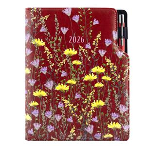Diář DESIGN daily A5 2026 CZ- blue - Meadow