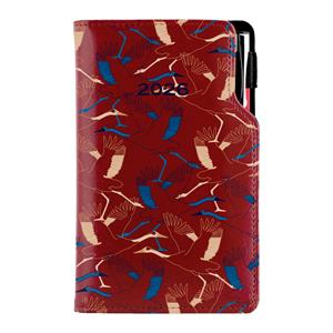 Diář DESIGN weekly pocket 2026 PL - claret - Jeřáb