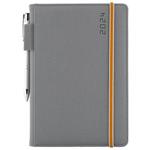 Diary AMOS daily A5 2024 Czech - grey/orange rubber band