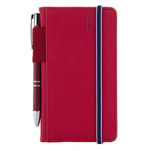 Diary AMOS weekly pocket 2025 Polish - red/blue rubber band