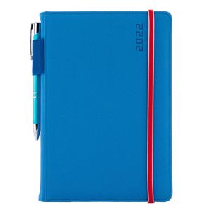Diary AMOS weekly special A5 2022 - blue/red rubber band