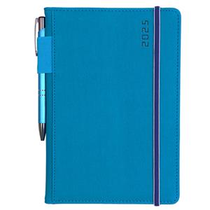 Diary AMOS weekly special A5 2025 CZ/SK - blue/blue rubber band