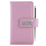 Diary BRILIANT weekly pocket 2024 Polish - light pink