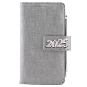 Diary BRILIANT weekly pocket 2025 Polish - silver