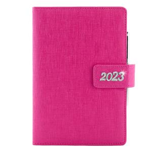 Diary BRILLIANT daily A5 2023 Czech - pink