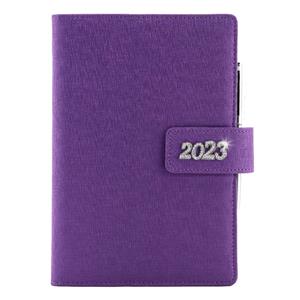 Diary BRILLIANT daily A5 2023 Czech - violet
